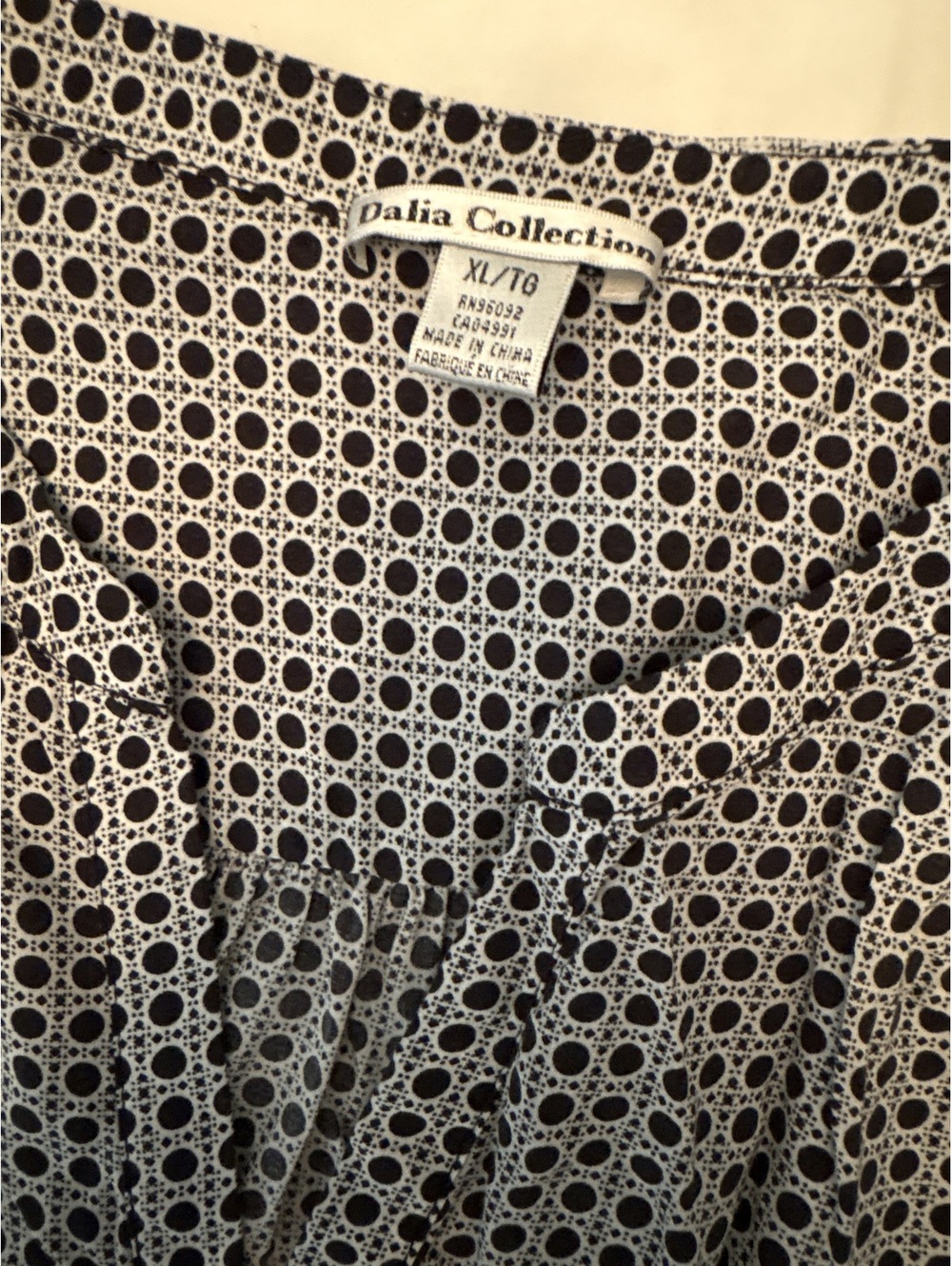 Dalia Collection Lattice Tunic Top XL